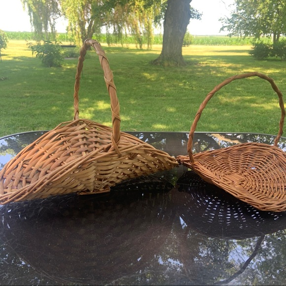 Vintage 70’s MCM Boho Farmhouse Gathering Baskets - Picture 6 of 14